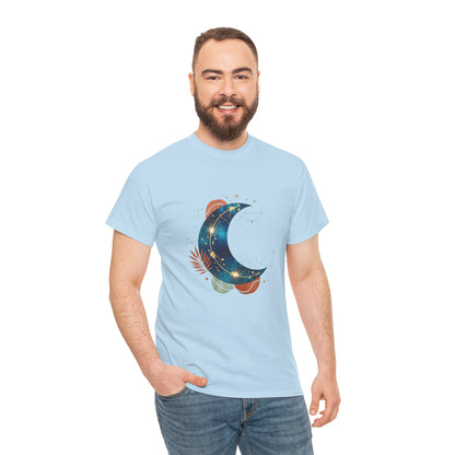 Celestial Moon Graphic Tee — Starry Crescent Night Shirt Boho Gift for Her