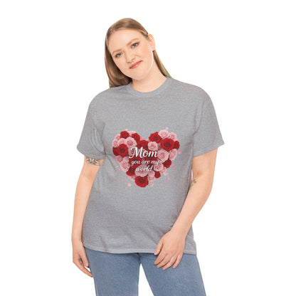 Mom You Are My World Floral Heart T-Shirt