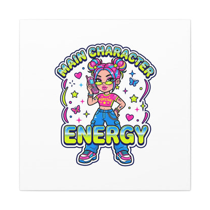Main Character Energy Canvas | Y2K Aesthetic, Retro Internet Pop Art