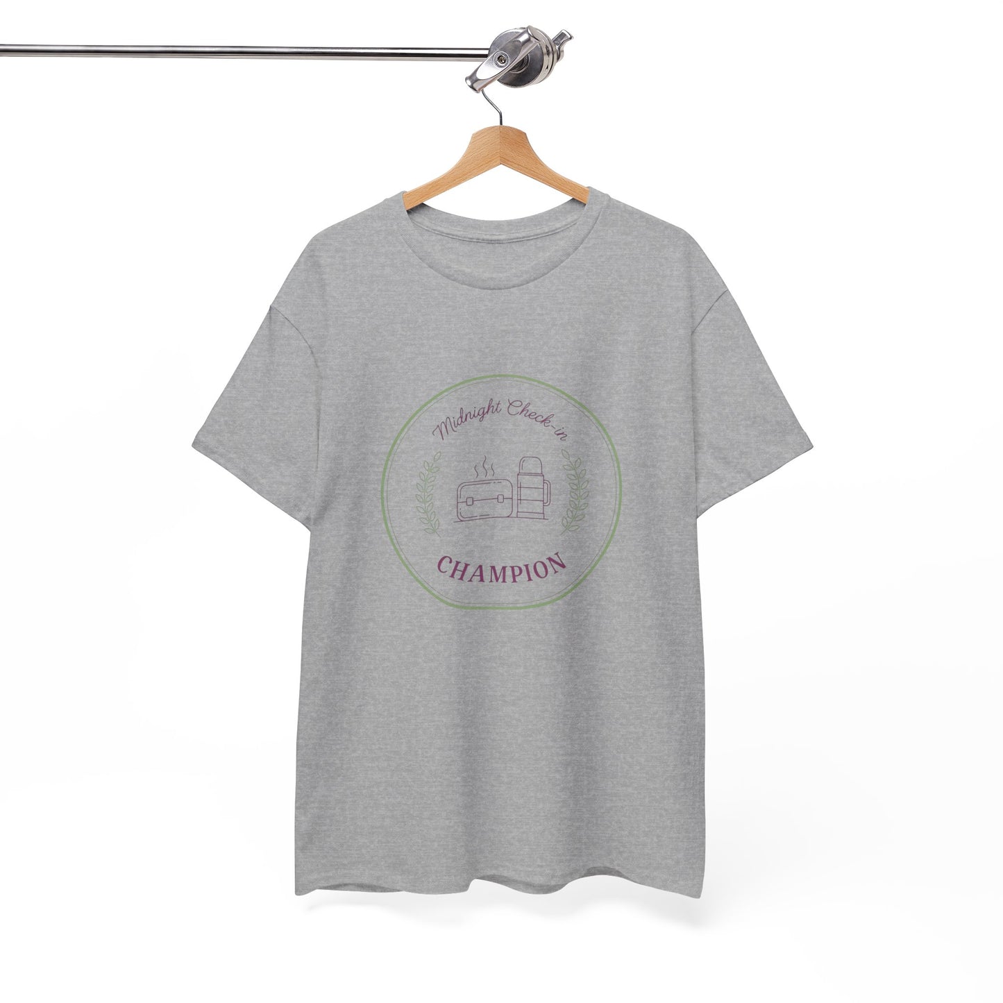 Champion of Midnight Snack T-Shirt — Funny Cozy Graphic Tee Relaxation Gift