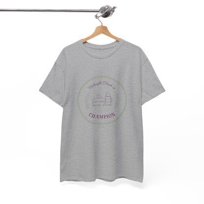 Champion of Midnight Snack T-Shirt — Funny Cozy Graphic Tee Relaxation Gift