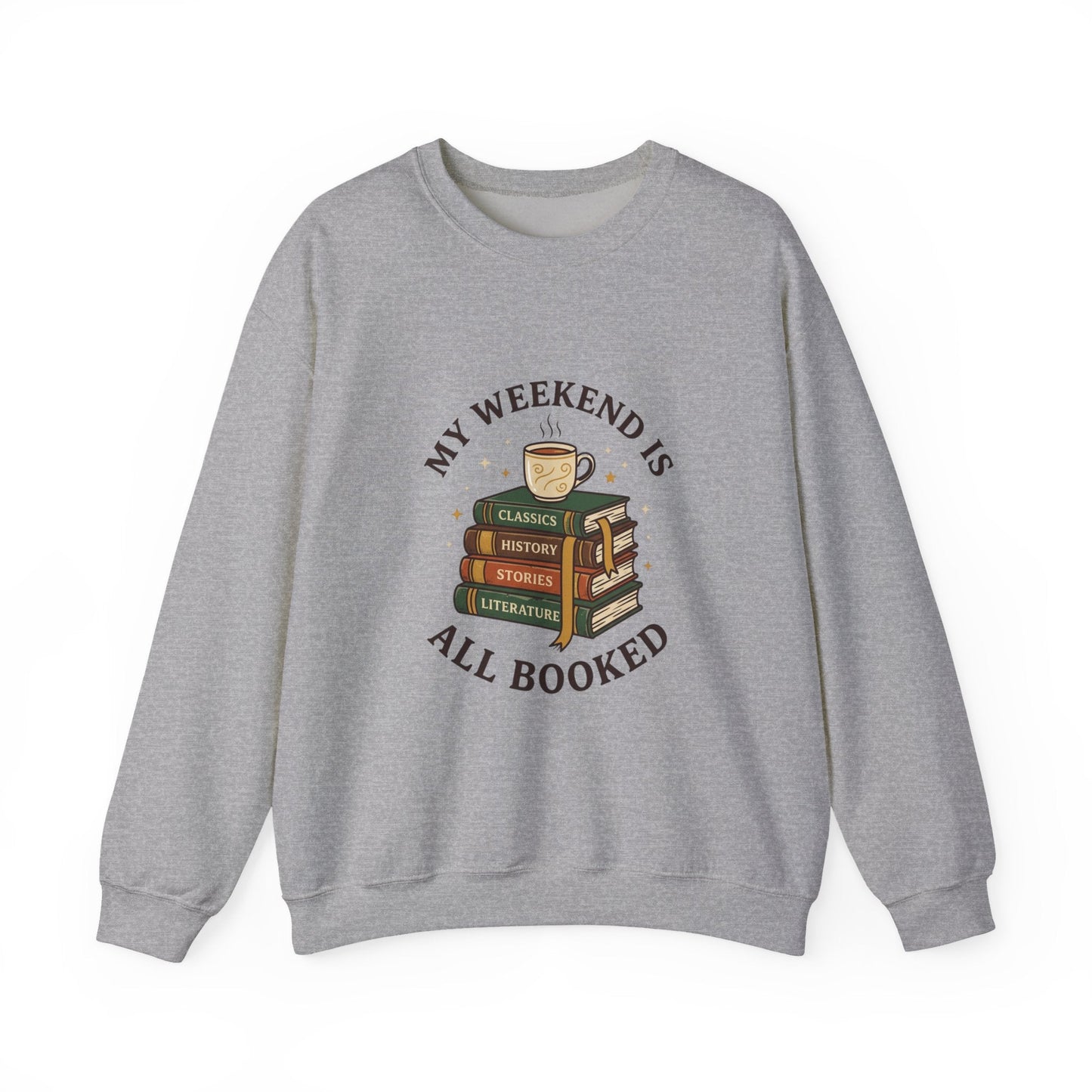 All Booked Stack of Books Sweatshirt | Book Lover, Cozy Reader