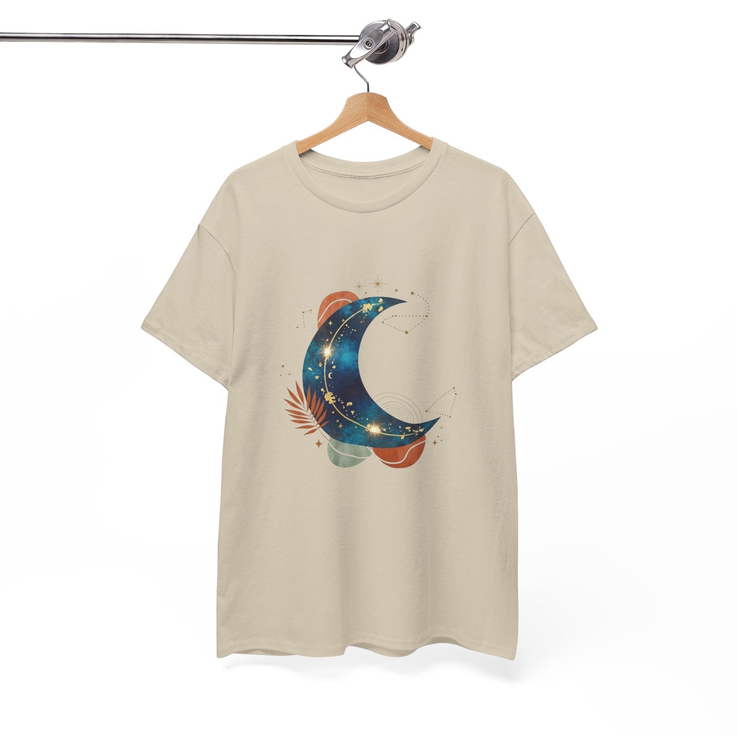 Celestial Moon Graphic Tee — Starry Crescent Night Shirt Boho Gift for Her