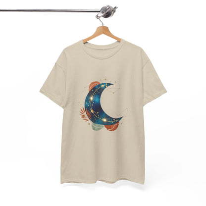 Celestial Moon Graphic Tee — Starry Crescent Night Shirt Boho Gift for Her