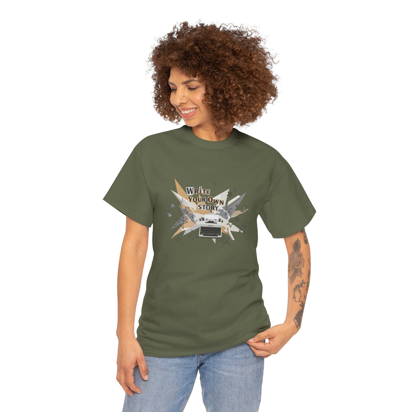 Write Your Own Story T-Shirt — Typewriter Graphic Tee Writer Gift Inspirational