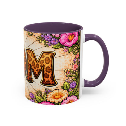 Mom Leopard Print Floral Coffee Mug — Mother's Day Gift (11 oz)