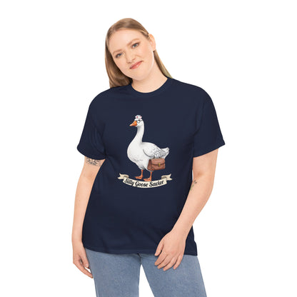 Goose Savior T-Shirt — Vintage Illustrated Goose Tee Whimsical Animal Gift