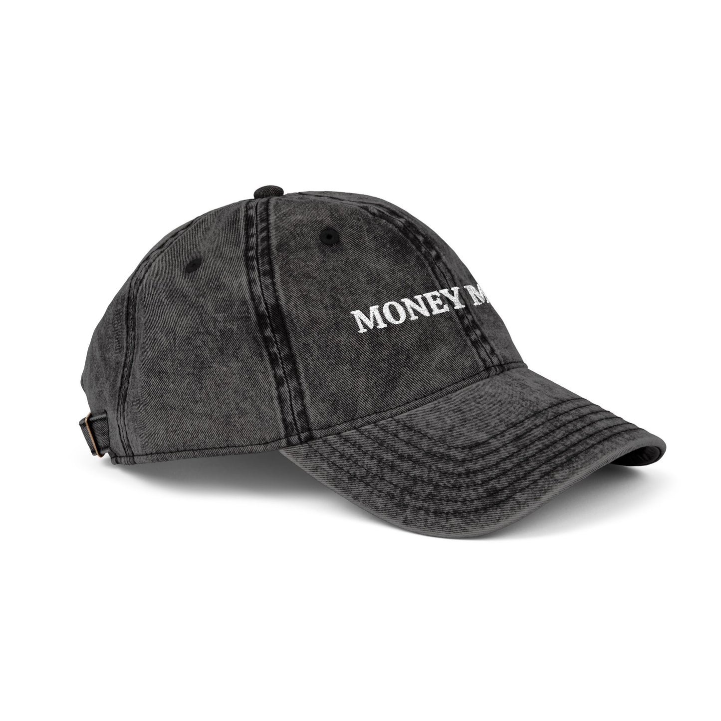 Money Mode Vintage Embroidered Cap — Washed Red Dad Hat