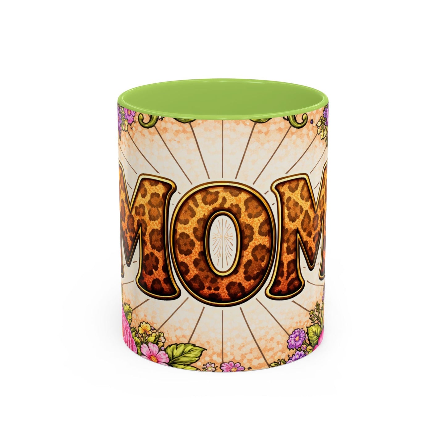 Mom Leopard Print Floral Coffee Mug — Mother's Day Gift (11 oz)