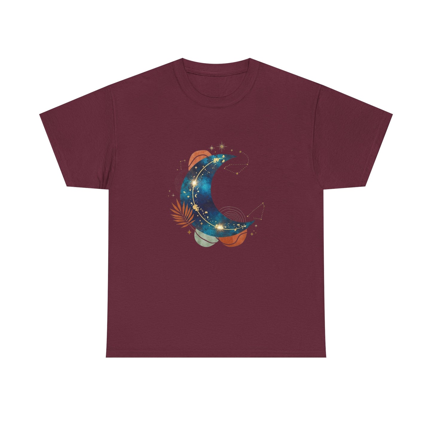 Celestial Moon Graphic Tee — Starry Crescent Night Shirt Boho Gift for Her