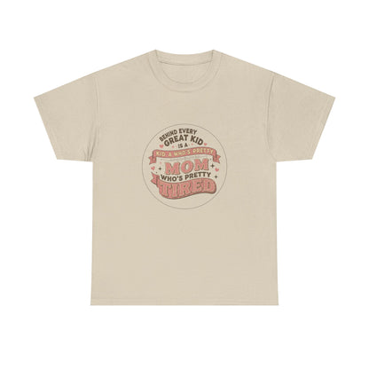 Pretty Tired Mom T-Shirt Funny Vintage Tee Gift for Mom Women Funny Mom Shirt