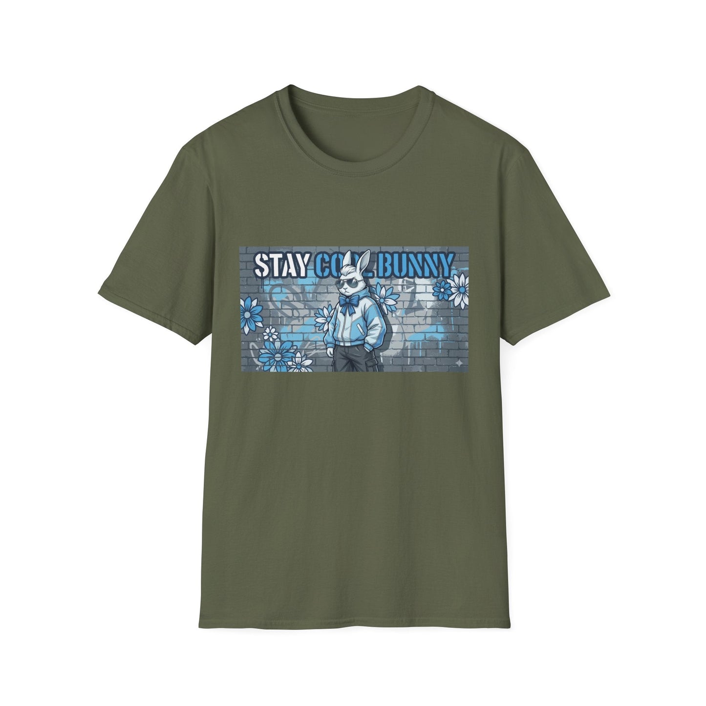 Stay Cool Bunny T-Shirt — Retro Street Art Rabbit Graphic Tee