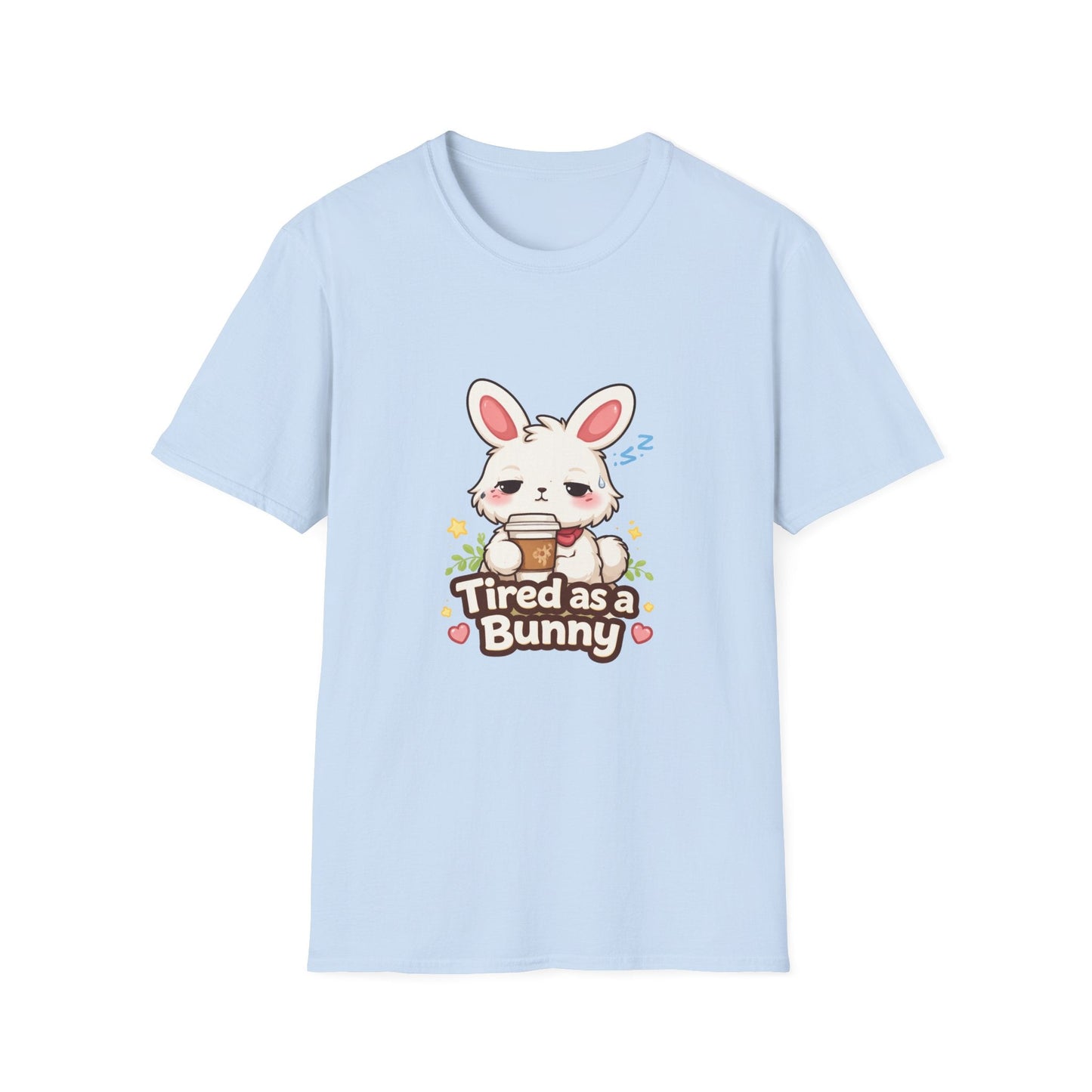 T-Shirt — 'Tired as a Bunny' Cute Sleepy Bunny Graphic Tee