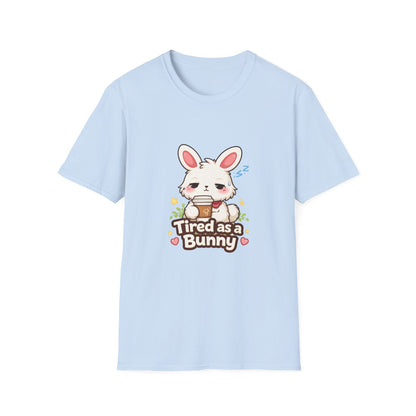 T-Shirt — 'Tired as a Bunny' Cute Sleepy Bunny Graphic Tee