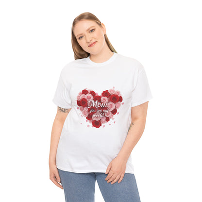 Mom You Are My World Floral Heart T-Shirt