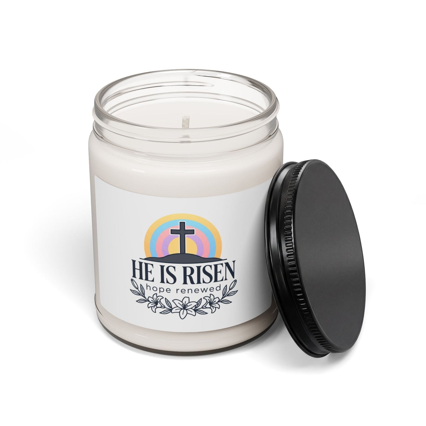 He Is Risen Soy Candle | Easter Christian Candle, Resurrection Hope