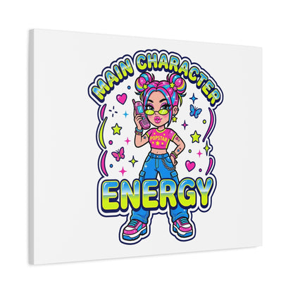 Main Character Energy Canvas | Y2K Aesthetic, Retro Internet Pop Art