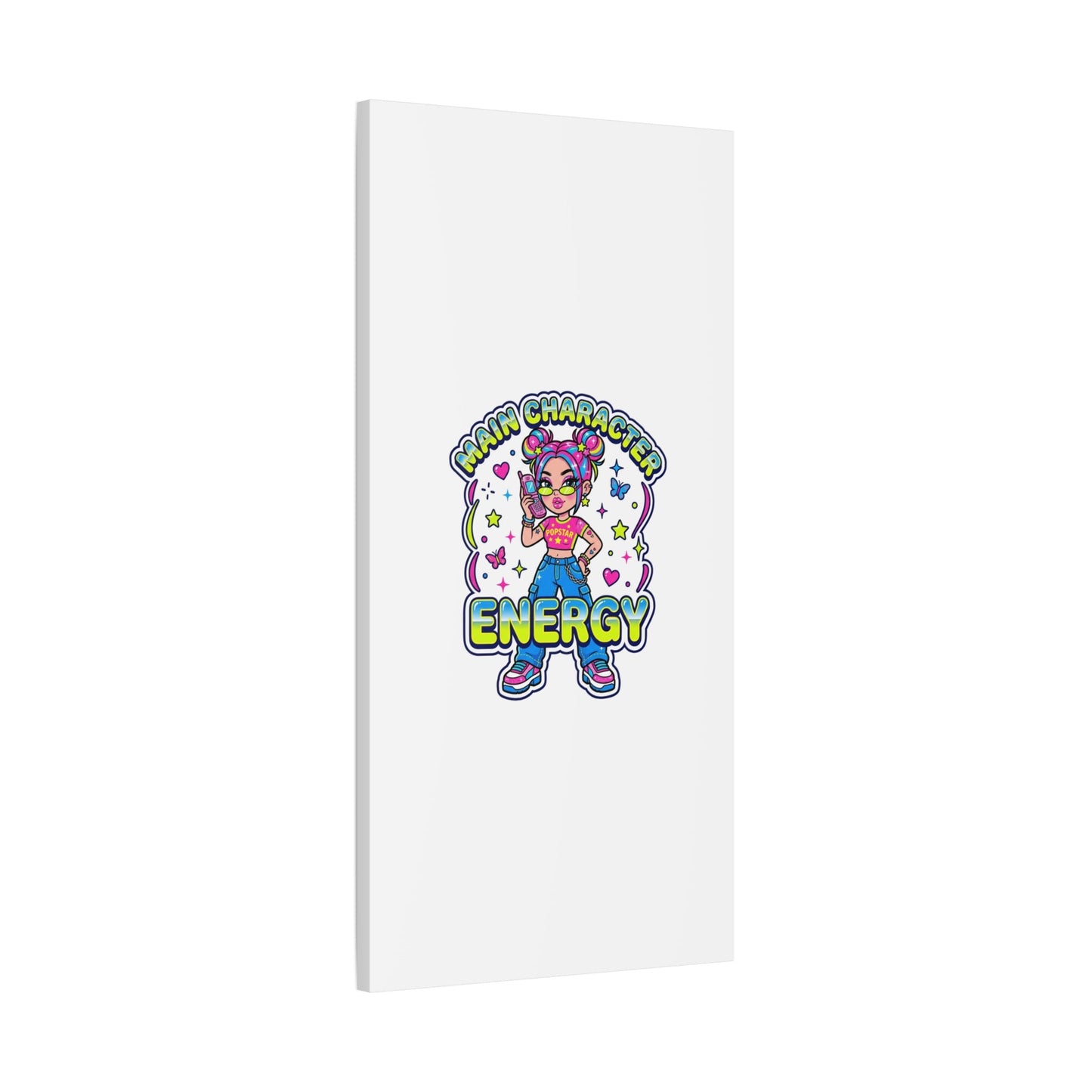 Main Character Energy Canvas | Y2K Aesthetic, Retro Internet Pop Art