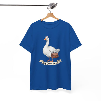 Goose Savior T-Shirt — Vintage Illustrated Goose Tee Whimsical Animal Gift