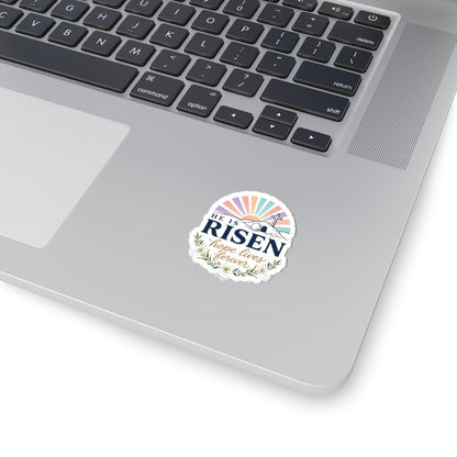 He Is Risen Kiss-Cut Stickers | Easter Christian Resurrection, Scripture Faith Decal