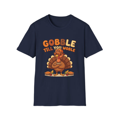 Thanksgiving Turkey T-Shirt — "Gobble Till You Wobble" Holiday Tee