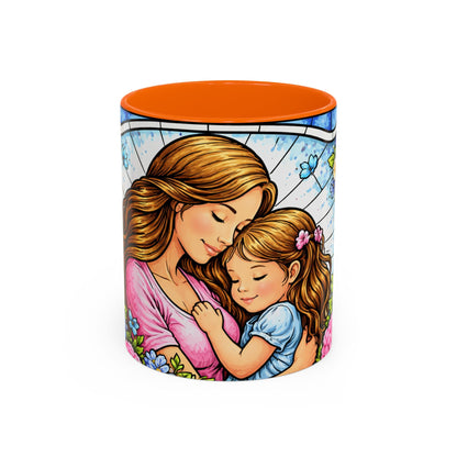 Mother Daughter Floral Coffee Mug — "Love You" Accent Mug, Gift for Mom
