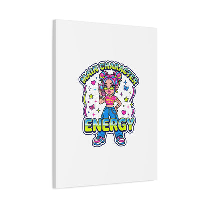 Main Character Energy Canvas | Y2K Aesthetic, Retro Internet Pop Art