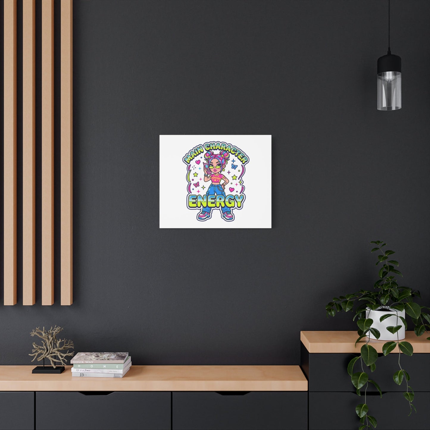 Main Character Energy Canvas | Y2K Aesthetic, Retro Internet Pop Art