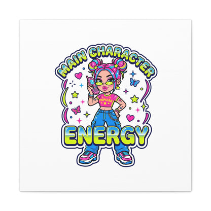 Main Character Energy Canvas | Y2K Aesthetic, Retro Internet Pop Art