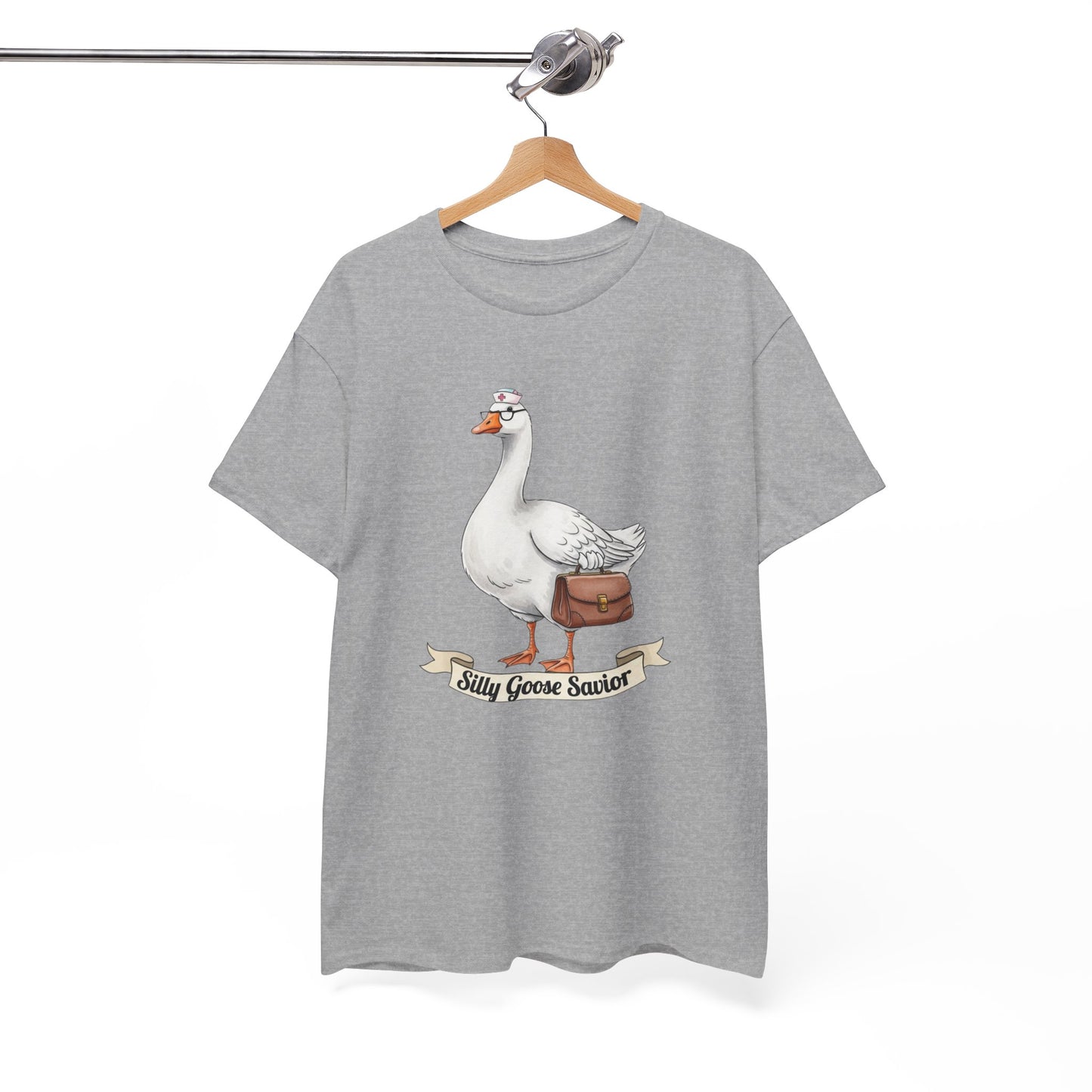Goose Savior T-Shirt — Vintage Illustrated Goose Tee Whimsical Animal Gift