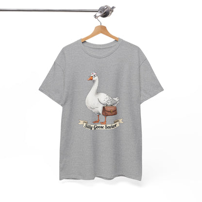 Goose Savior T-Shirt — Vintage Illustrated Goose Tee Whimsical Animal Gift