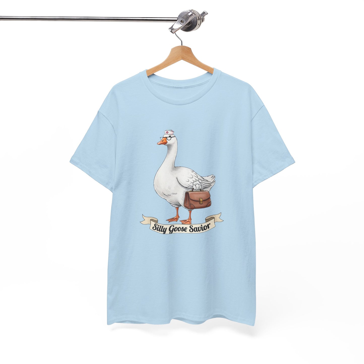 Goose Savior T-Shirt — Vintage Illustrated Goose Tee Whimsical Animal Gift