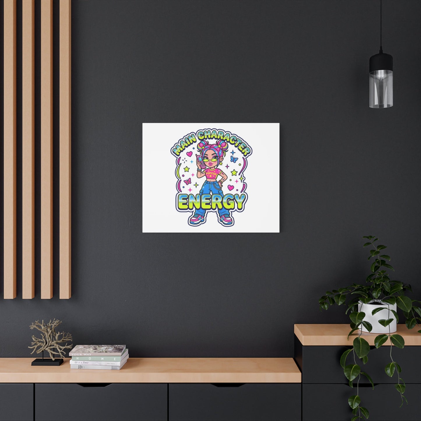 Main Character Energy Canvas | Y2K Aesthetic, Retro Internet Pop Art