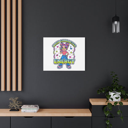 Main Character Energy Canvas | Y2K Aesthetic, Retro Internet Pop Art