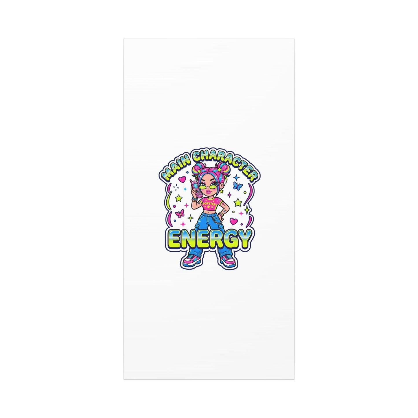 Main Character Energy Canvas | Y2K Aesthetic, Retro Internet Pop Art