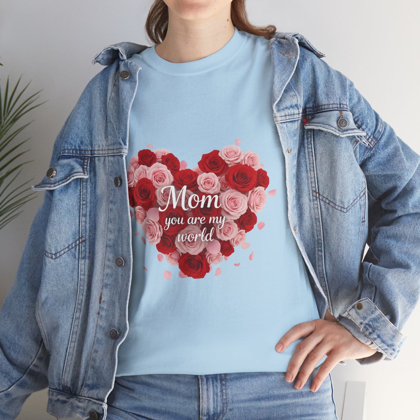 Mom You Are My World Floral Heart T-Shirt