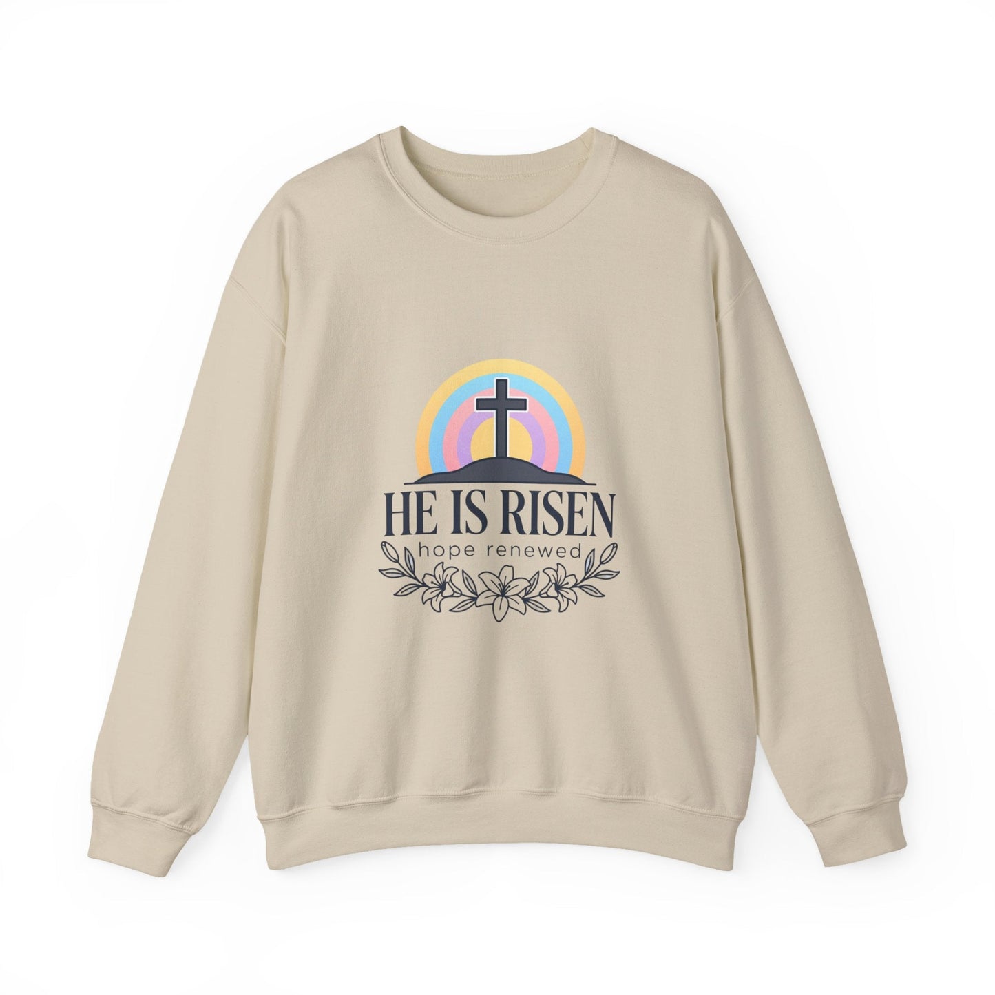 He Is Risen Sweatshirt | Christian Easter sweatshirt, pastel resurrection shirt