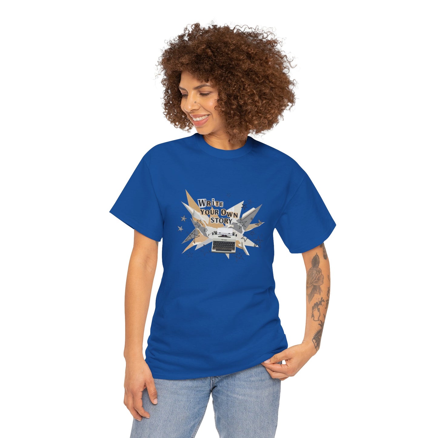 Write Your Own Story T-Shirt — Typewriter Graphic Tee Writer Gift Inspirational