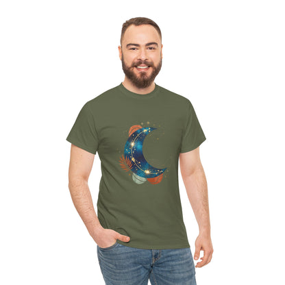 Celestial Moon Graphic Tee — Starry Crescent Night Shirt Boho Gift for Her