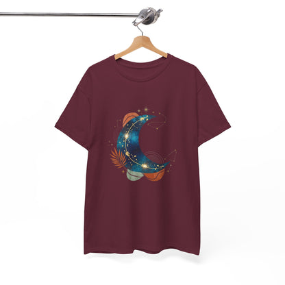 Celestial Moon Graphic Tee — Starry Crescent Night Shirt Boho Gift for Her