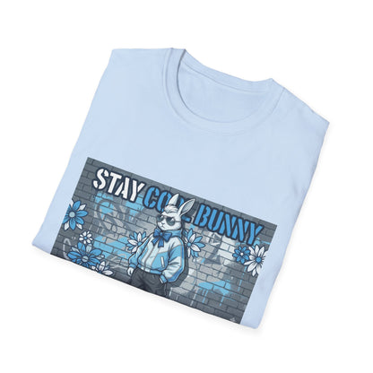 Stay Cool Bunny T-Shirt — Retro Street Art Rabbit Graphic Tee