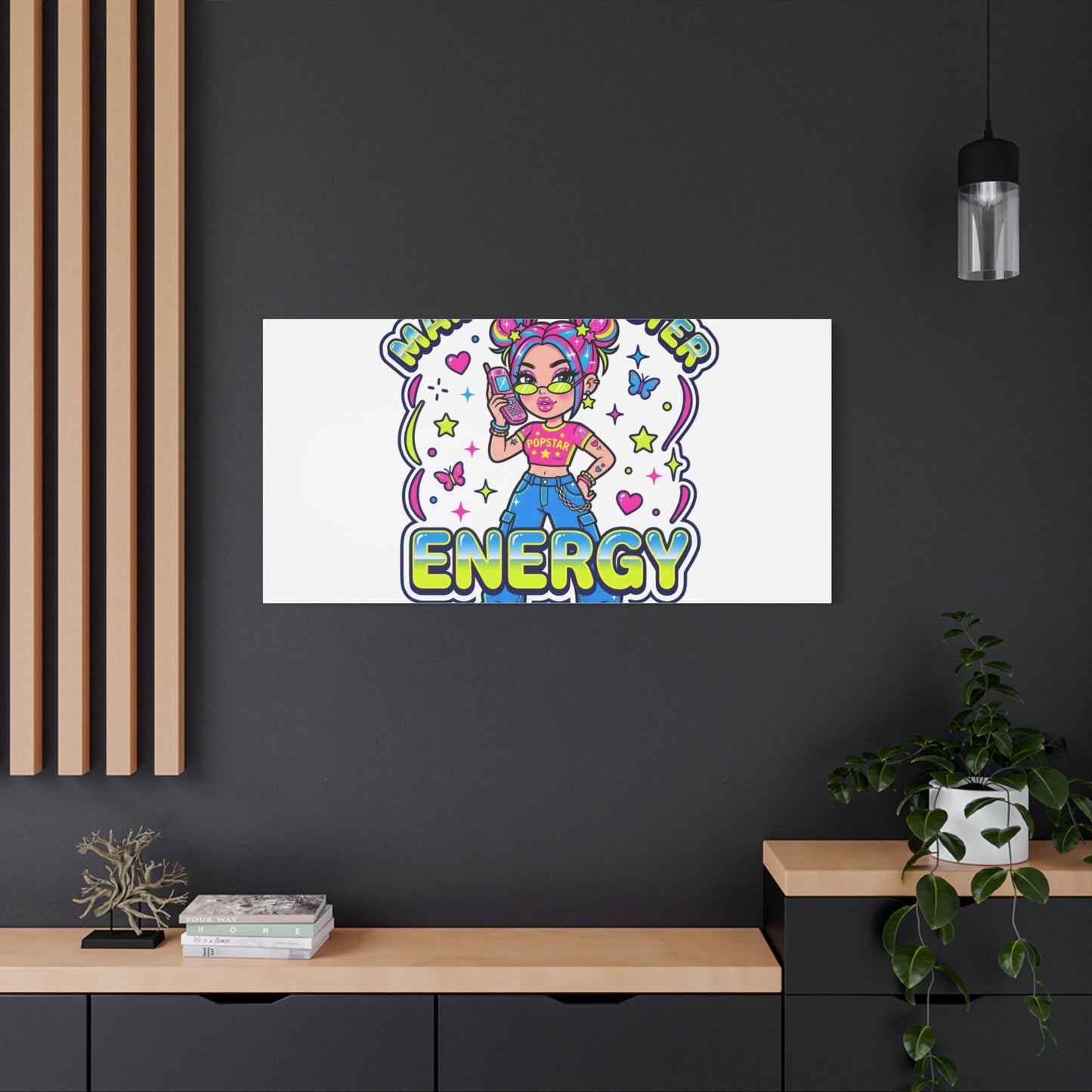 Main Character Energy Canvas | Y2K Aesthetic, Retro Internet Pop Art