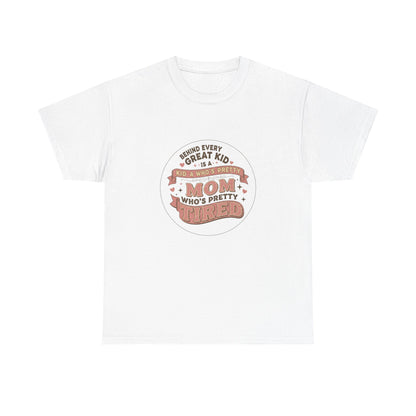 Pretty Tired Mom T-Shirt Funny Vintage Tee Gift for Mom Women Funny Mom Shirt