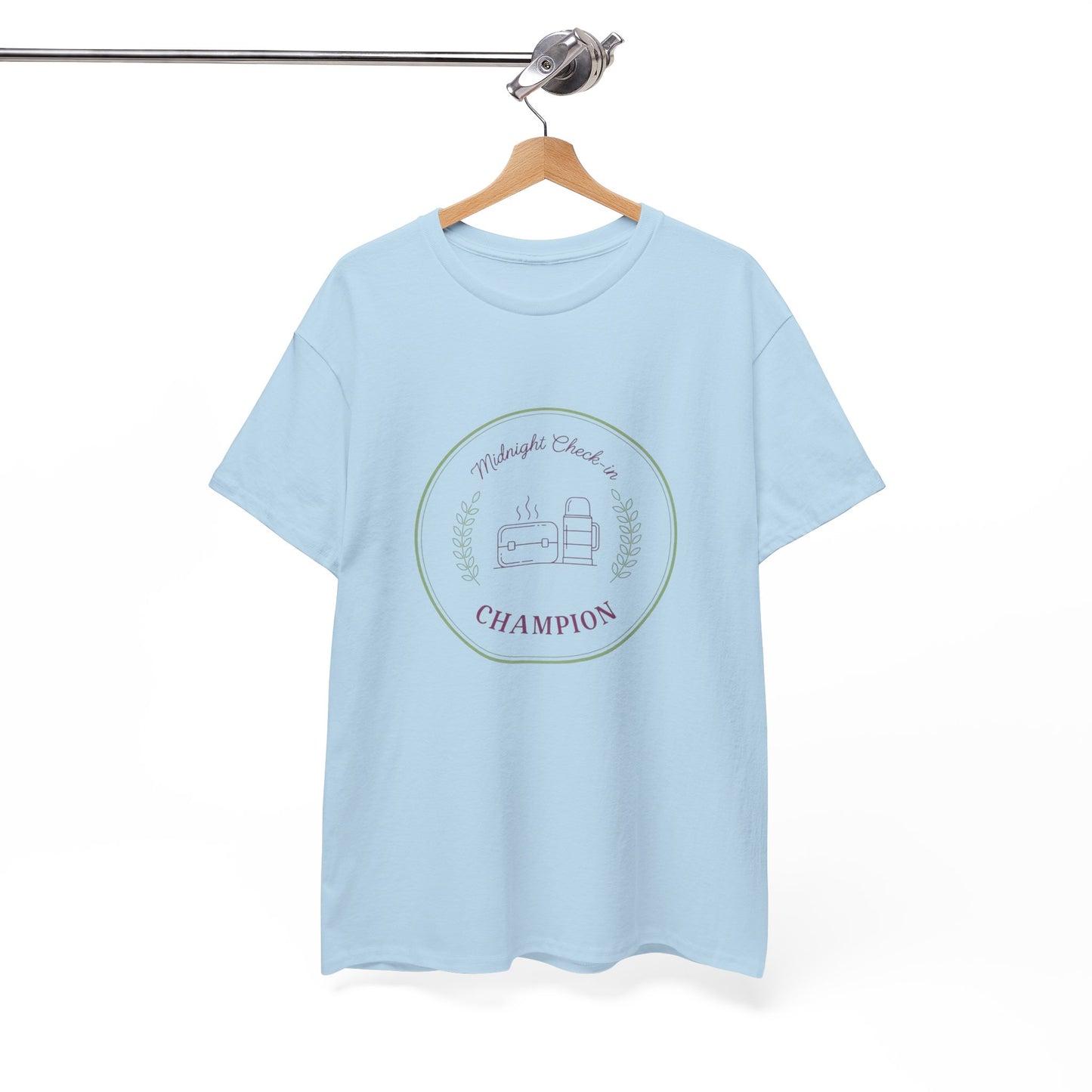 Champion of Midnight Snack T-Shirt — Funny Cozy Graphic Tee Relaxation Gift