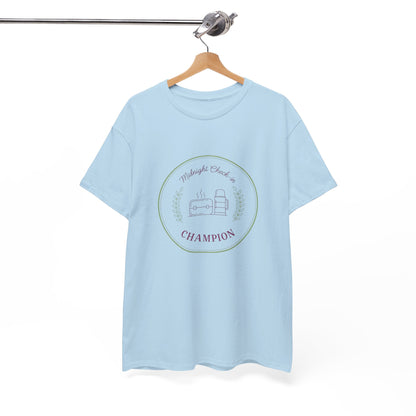 Champion of Midnight Snack T-Shirt — Funny Cozy Graphic Tee Relaxation Gift