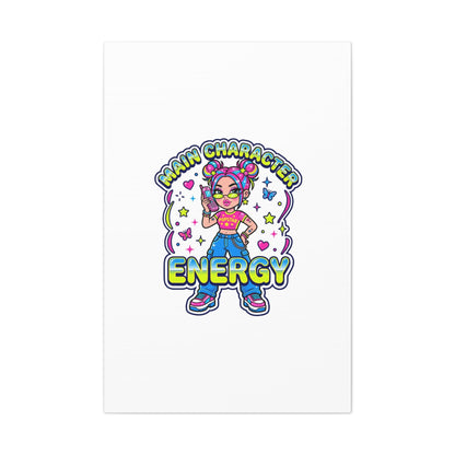 Main Character Energy Canvas | Y2K Aesthetic, Retro Internet Pop Art