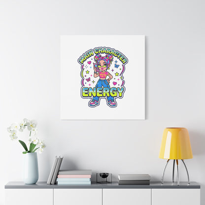 Main Character Energy Canvas | Y2K Aesthetic, Retro Internet Pop Art