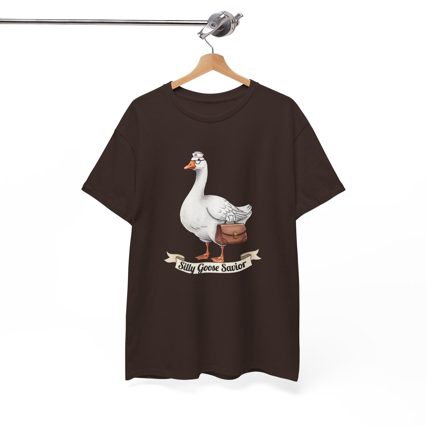 Goose Savior T-Shirt — Vintage Illustrated Goose Tee Whimsical Animal Gift