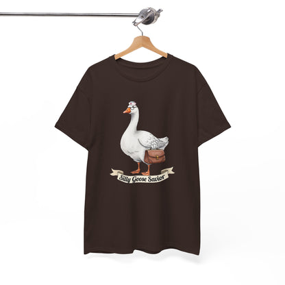 Goose Savior T-Shirt — Vintage Illustrated Goose Tee Whimsical Animal Gift