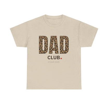 Dad Club Leopard Print T-Shirt — Father's Day Casual Tee